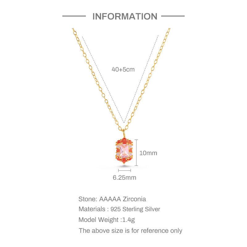 Color Matching Colored Silver Necklace Diamond Clavicle Necklace Gold Plated Shiny Eye-Catching Stacked Wind Accessories