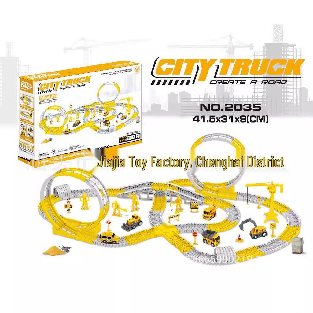 Kids' Electric Racing Car Track Set – Popular Engineering Toy