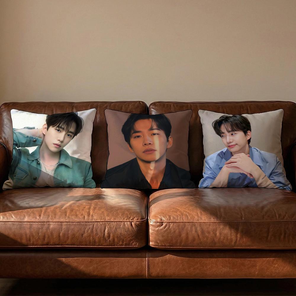 Kpop Lee JJunho Cushion Cover Soft Reversible  Durable Pillow Cover  MultiScene Use for Home  Car Daily Comfort
