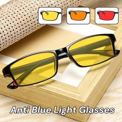 Herren Nachtsichtbrille mit gelbem Glas Ultraleichte Blaulichtfilterbrille für Handy Computer Augenschutz