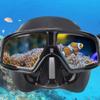 Professional Free Diving Anti Fog Large View Low Volume Dive Mask Goggles for Adults Men Women(black )