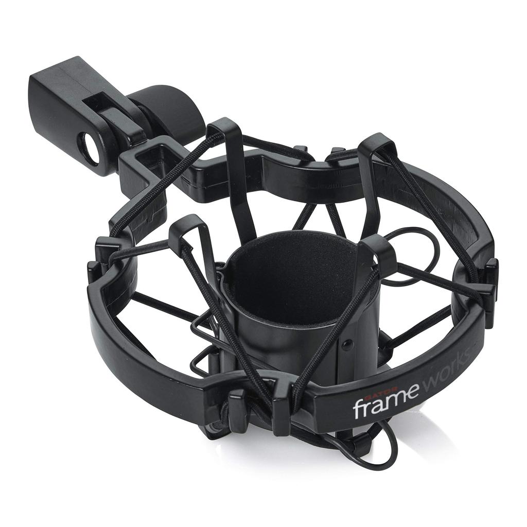 GATOR Frameworks Universal Shock Mount Microphone Holder for Condenser Microphones, 42-48mm Diameter, GFW-MIC-SM4248
