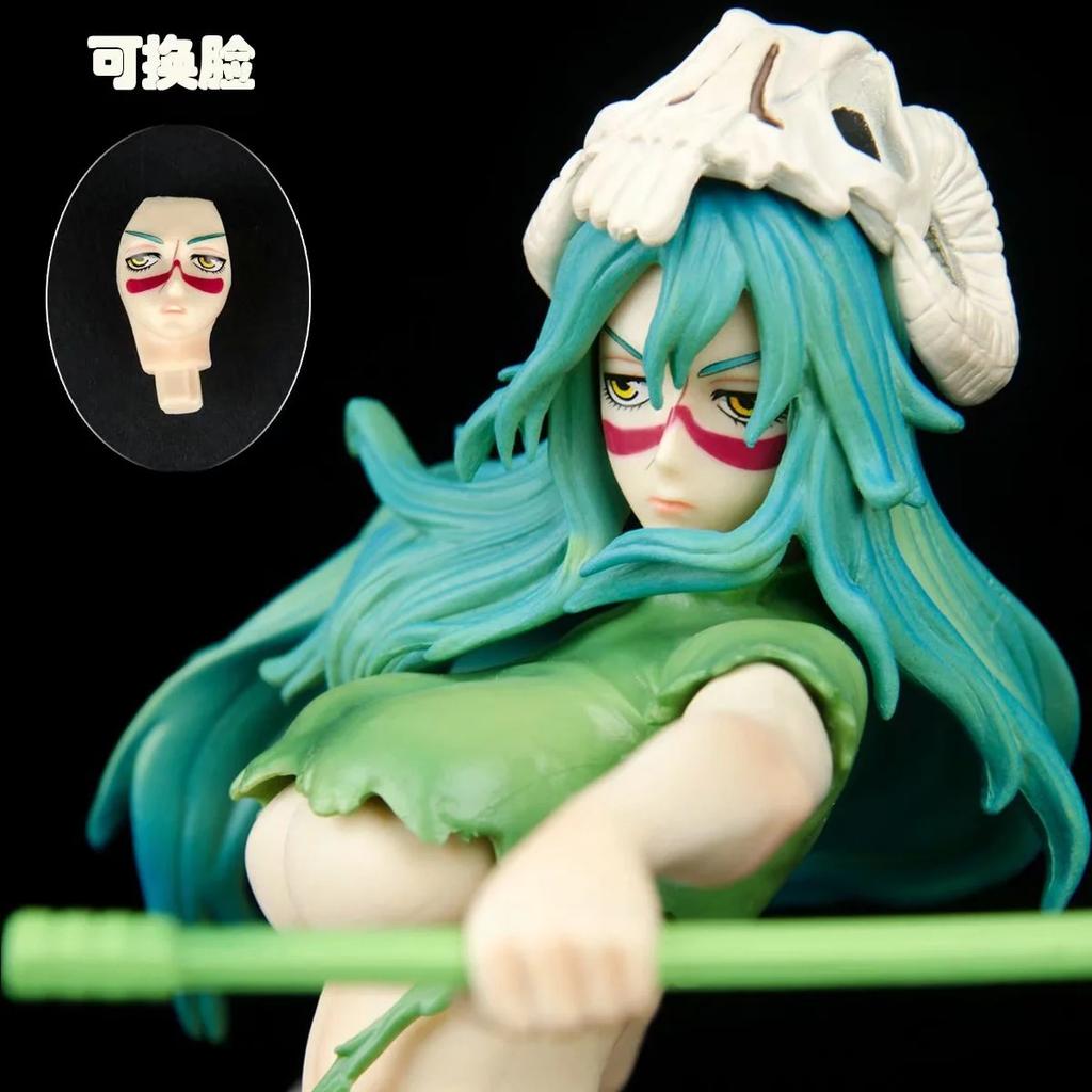 Anime Bleach Neliel Tu Oderschvank Figure Ten-Blade Series Changeable Face Gk Resonance Statue Boxed Hand-Made Model Gift