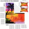 3-Piece Bedding Pillowcase Quilt Cover Set Sunset Beach Pattern 2D Digital Printing Suitable For Bedroom Dormitory Decoration