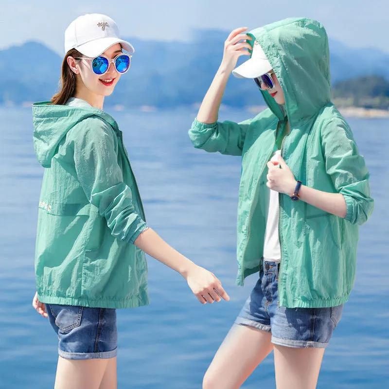 Little Daisy Sun Protection Clothing Women's Anti-ultraviolet Long-sleeved Summer Breathable Hooded Thin Jacket Sun Protection Clothing Women