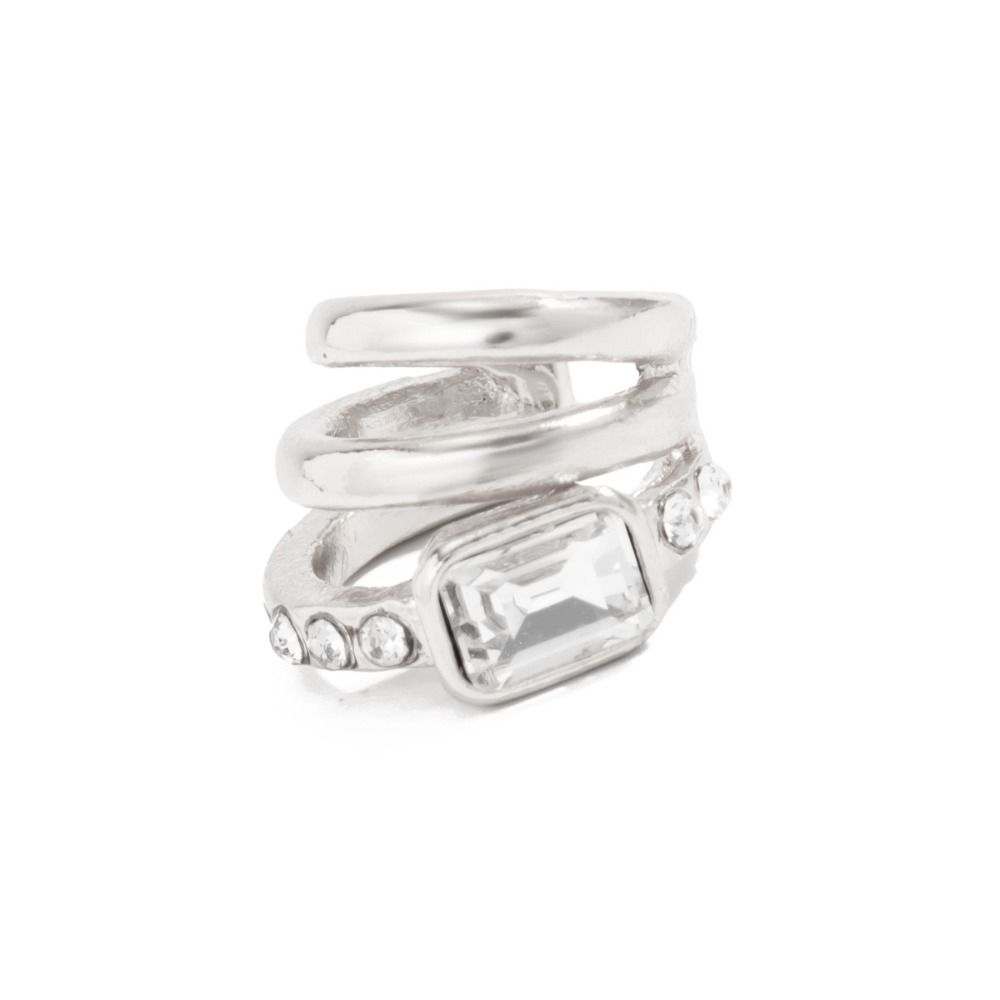 Multi-Layer Triple Ring Clip Silver No Piercing Earrings Hip Hop Gold Jewelry  Wear