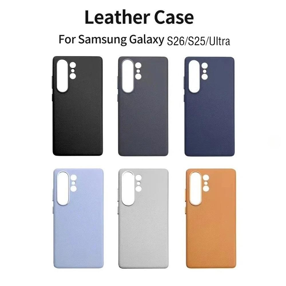 High-end Business Leather Magnetic Case for Samsung Galaxy S26 Ultra Plus S25 Ultra Wireless Charge Shockproof Protective Cover
