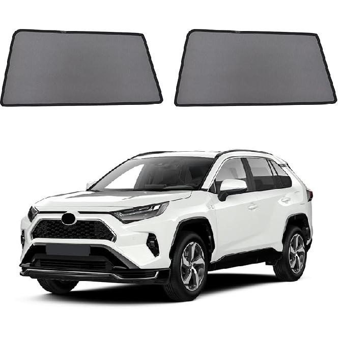 Car Window Shades For -2024 RAV4 Accessories - Rear Side Window Shade For Baby, Breathable Mesh Car Privacy Window Covers, UV Protection And Heat