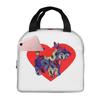 Scottie Dog Love Hearts Scottish Terrier Insulated Lunch Bag for Women Kids Portable Food Boxes Thermal Lunch Box Tote