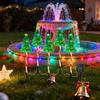 Christmas Tree Pathway Light 600mAh Solar Powered Waterproof Outdoor Christmas Decorations for Yard Driveway Pathway Front Door