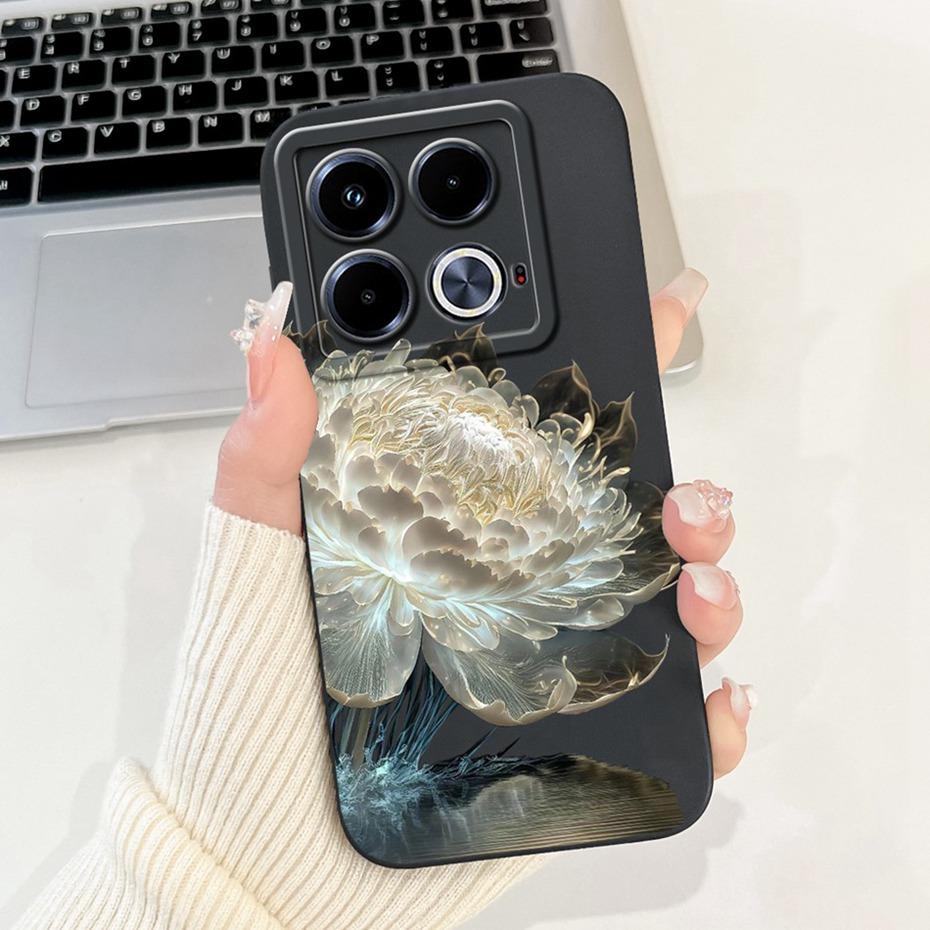 Beautiful Floral Phone Case For Infinix Note 40 4G / Note40 Pro / Note 40 Pro+ (40 Pro Plus) Soft Silicone Cover Bumpers
