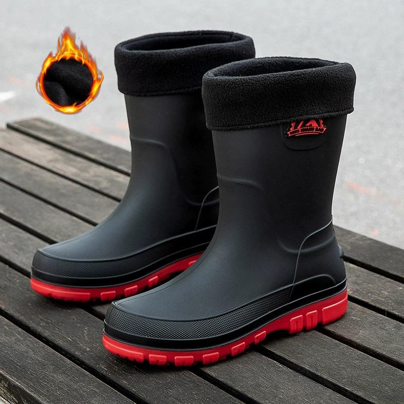 Men's Waterproof Shoes, Rain Boots, Non-slip Rain Boots, Mid-tube Fashion Rubber Shoes, Casual Feet