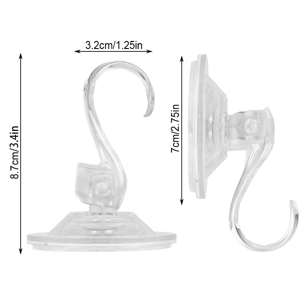 4/8 ks háčků na přísavky Průhledné opakovaně použitelné háky na vakuové přísavky pro vysoké zatížení pro sklo sprchový kout stěna okno kuchyně koupelna