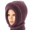 Winter Old Man Pullover Hat Ladies Knitted Double Warm Wool Hat Cycling Windproof Ear Protector Fleece Hat