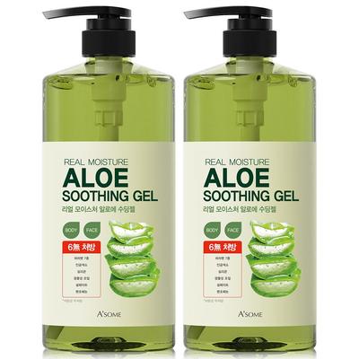 A'SOME Real Moisture Aloe Soothing Gel 1000ml X 2
