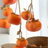 New 85cm Simulation Persimmon String DIY 8 Fruits Wall Hanging Ornament PVC Fake Persimmon Pendant Home Decor