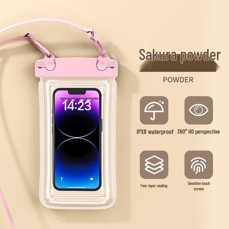 Водонепроникний чохол для телефону з сенсорним екраном для підводної фотографії зі шнурком - Герметичний прозорий чохол для плавання та рафтингу