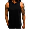 Men's Gym Pullover Vest Sleeveless Casual Hoodie Hooded Tank Tops Muscle T-Shirt