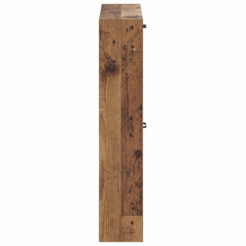 Wall Mounted Shoe Cabinet HAARLEM 71 X 17 X 86 Cm Reclaimed Wood