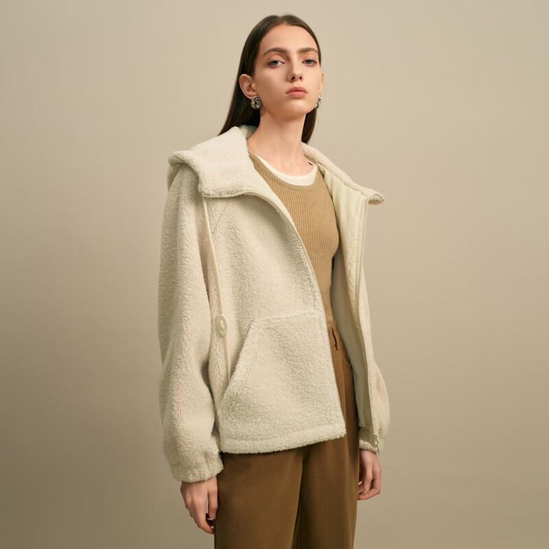 

Elva Island Women s Solid Hooded Long-Sleeve Short Jacket S