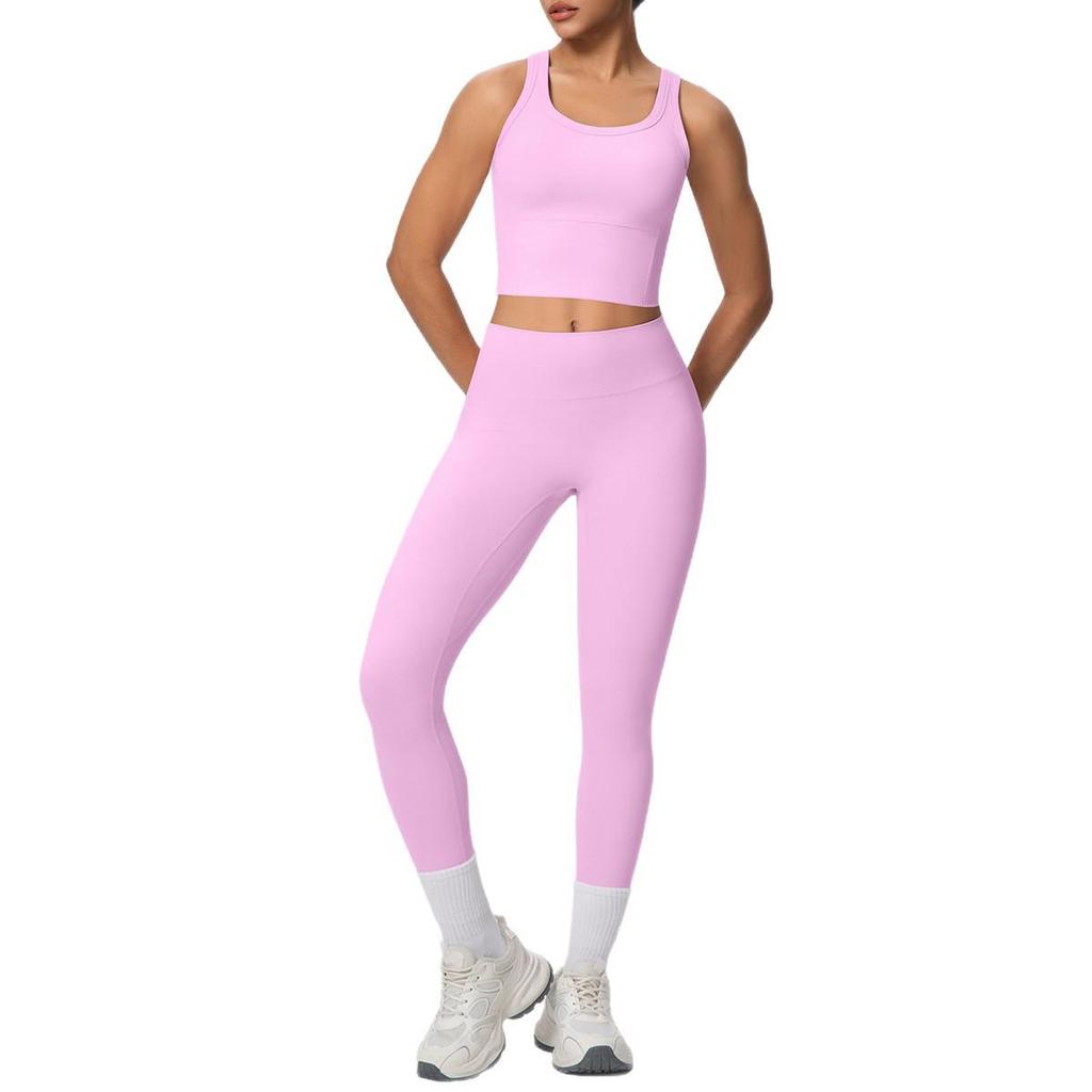 European Cloud-Feel Shock-Absorb I-Shaped Sports High-Waist Yoga Pants – Hip-Lifting and Tight-Fitting for Fitness and Running