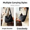 Pleated Bubble Shoulder Bag Solid Color Puffer Padded Crossbody Bag Cloud Pattern Tote Bag  Lady