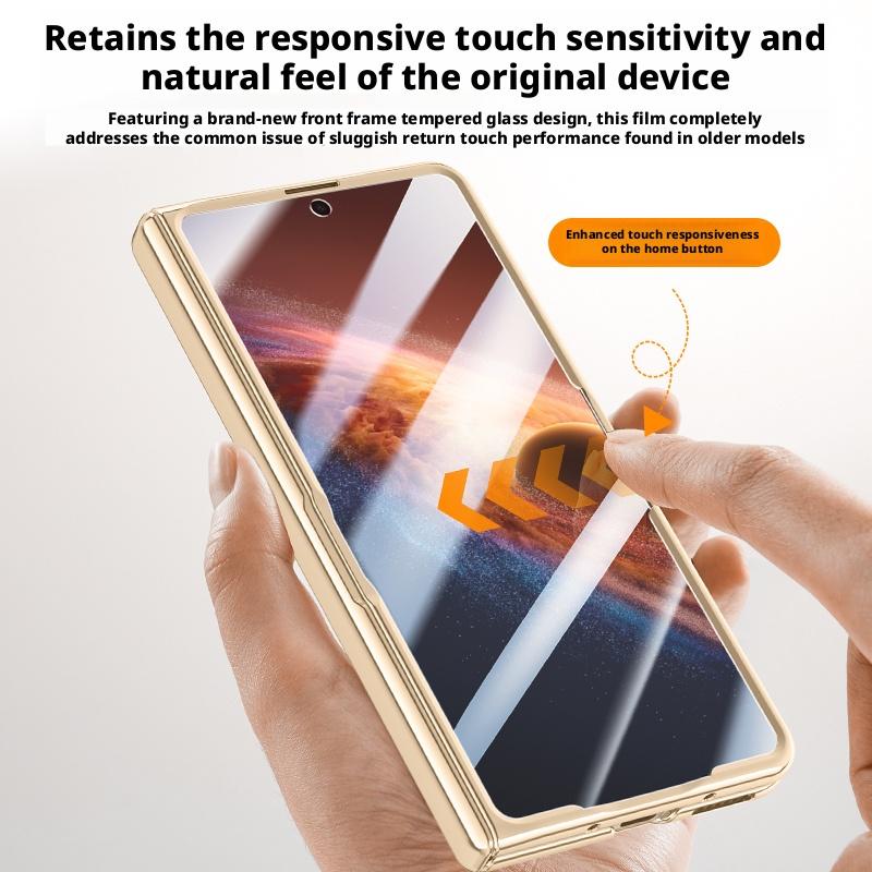 Electroplating Vegan Leather Magnetic Hinge Lens Stand Holder Case For Honor Magic V6 Cell Phone Back Protection Cover