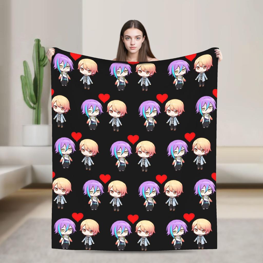 Rui Kamishiro Tsukasa Fleece Throw Blankets Singer Anime Blanket for Bed Outdoor Ultra-Soft Bedroom Quilt