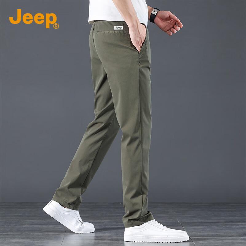 Jeep Men's Ice Silk Straight Leg Summer Casual Pants
