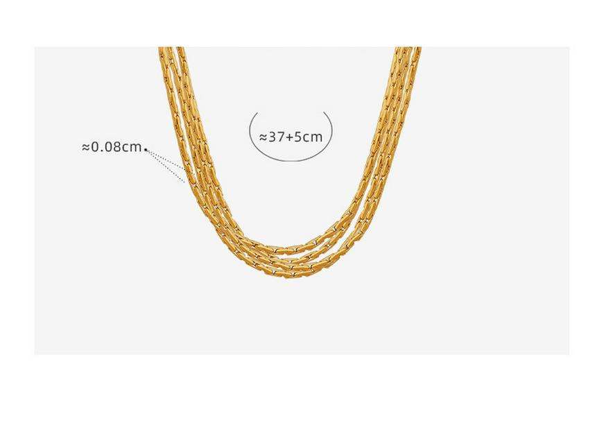 Gold-Plated Double Layer Clavicle Necklace - Fade-Resistant, Personalized Design