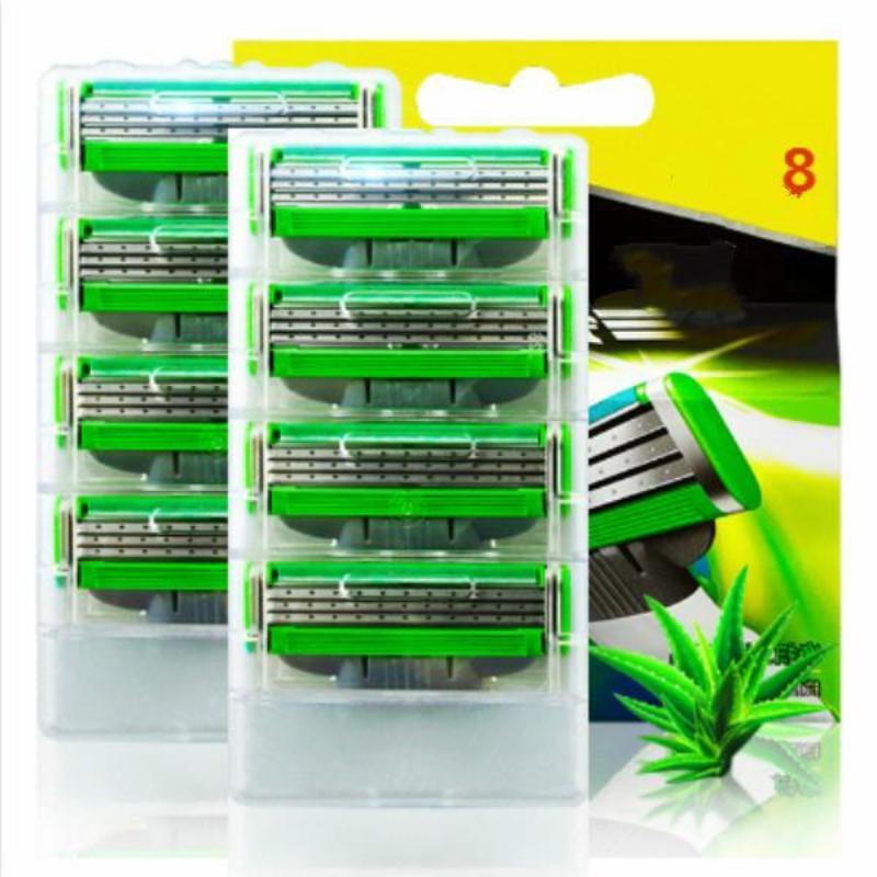 

8 шт. Мужские безопасные бритвенные лезвия для ухода за лицом, лезвия для бритья, ручная кассета для бритья 8pcs