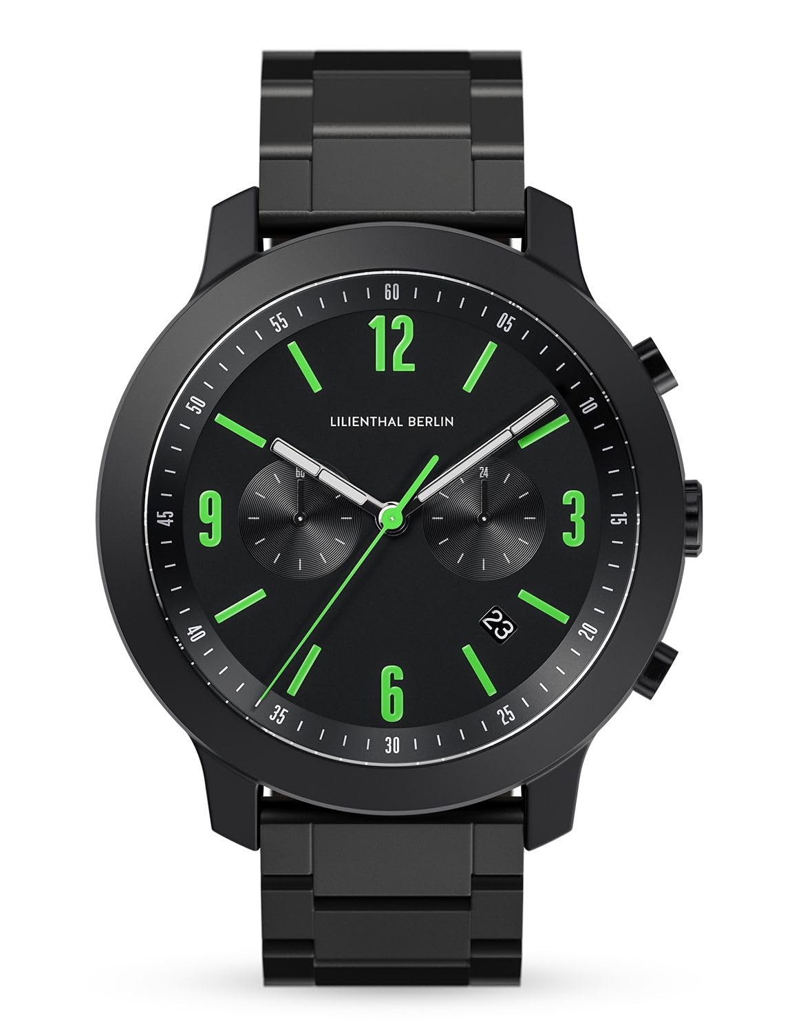 

Watch Chronograph Date Made in Germany Black [Lillianthal Berlin] C02-004-B040C Men s чорний
