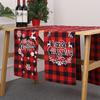 Red & Black Plaid Christmas Table Runner and Mats Set for Holiday Decor