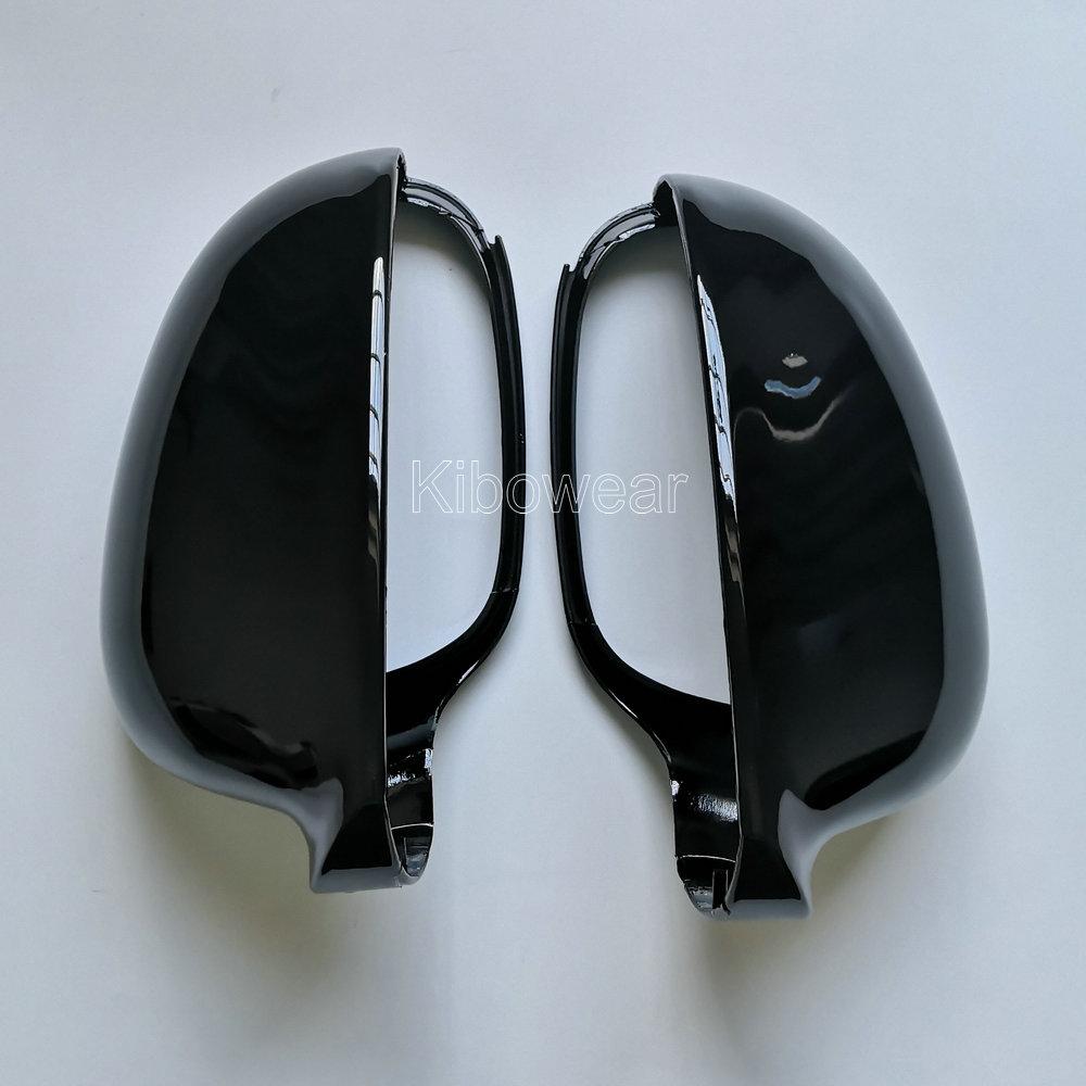 Black Side Wing Mirror Cover Caps For Volkswagen Golf MK5 GTI Jetta 5 Passat B6 B5.5 Sharan Golf Plus Variant EOS 2005 2006