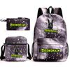 Deformed Zoo Surrounding Primary School Students Schoolbag Trend Starry Sky Backpack Leisure Three-piece Set