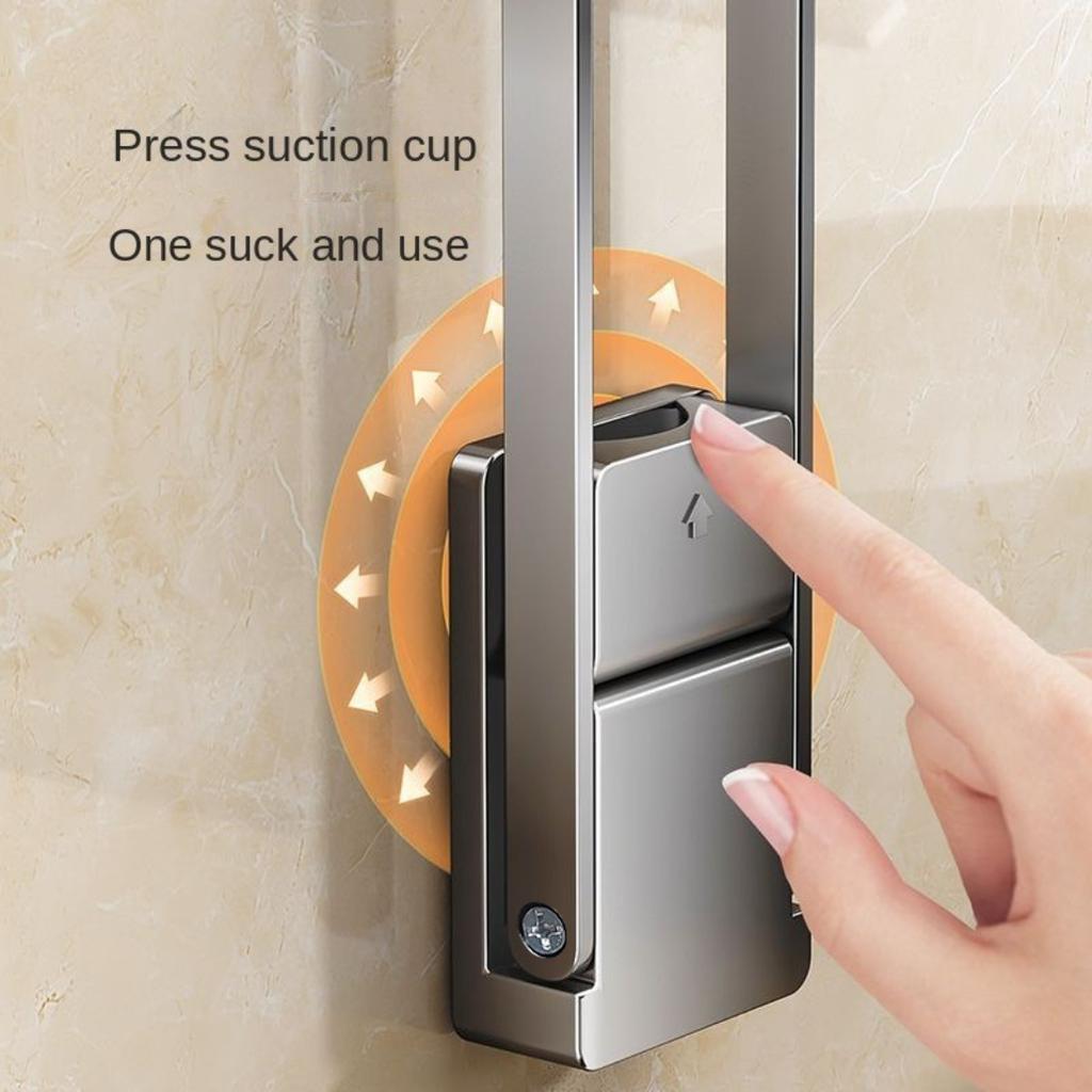 Suction Cup Foldable Towel Ring, No Punch Bathroom Storage Holder For Towels Hair Bands And Jewelry Organizer Rack