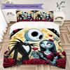 Christmas Jack Skull Prints bedding, duvet cover and pillowcases, birthday gift (1 duvet cover + 2 pillowcases, pillow insert not included)JM005