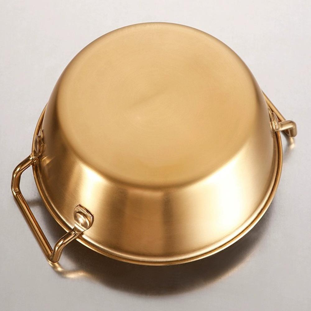 Rustless Steel Serving Bowl Round Deep Food Basin Practical Condiment Bowl Yogurt Containing