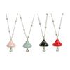 Charming 3D Mushroom Titanium Steel Necklace for Women – Sweet, Cool, Niche Design, Durable Color, Long Chain, Perfect for Hoodies and Sweaters.