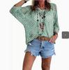 Cardigan lavorato a maglia da donna con scollo a V, intagli a forma di diamante e maniche a pipistrello, per la primavera/estate europea