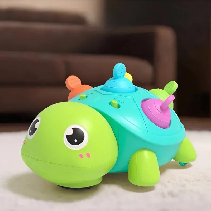 Crawling Turtle for Baby Early Educational Toy Obstacles Avoidance Kids Musical Turtle Toys with Lights Toddler Birthday Gifts