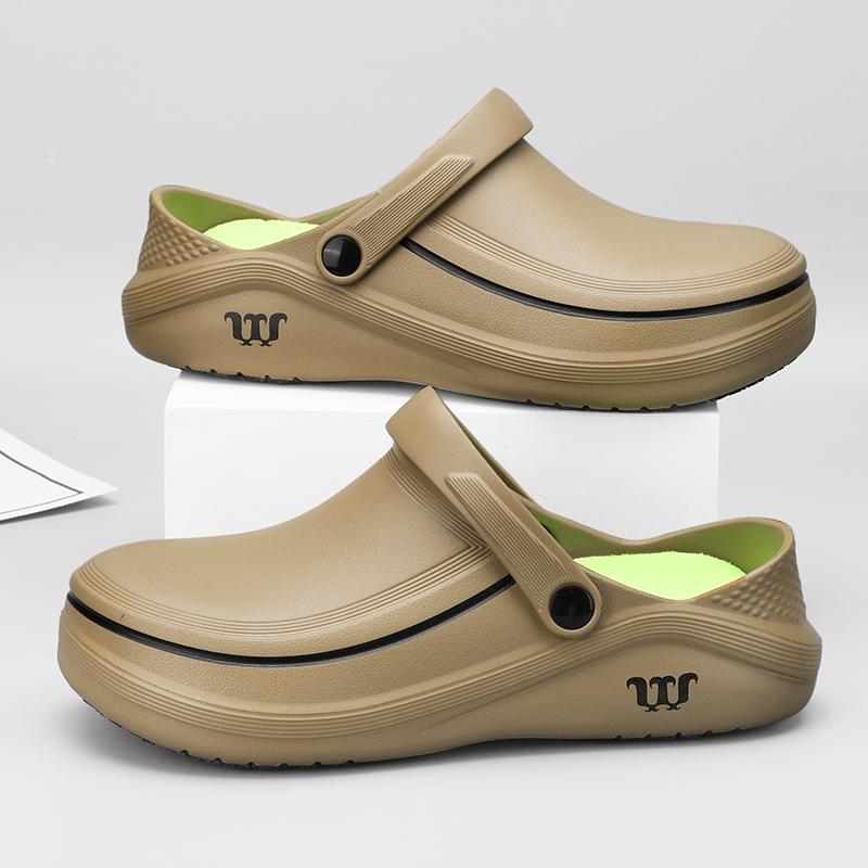 

Взуття для шеф-кухаря з EVA Легке робоче взуття Нековзке захисне взуття на відкритому повітрі Водонепроникне зручне взуття для прогулянок Маслозахисне взуття для кухні 45-46 хакі