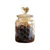 Glass Heart Jar With Airtight Lid - Creative Storage Container For Tea, Candy & Sea, Transparent Kitchen & Pantry Decor