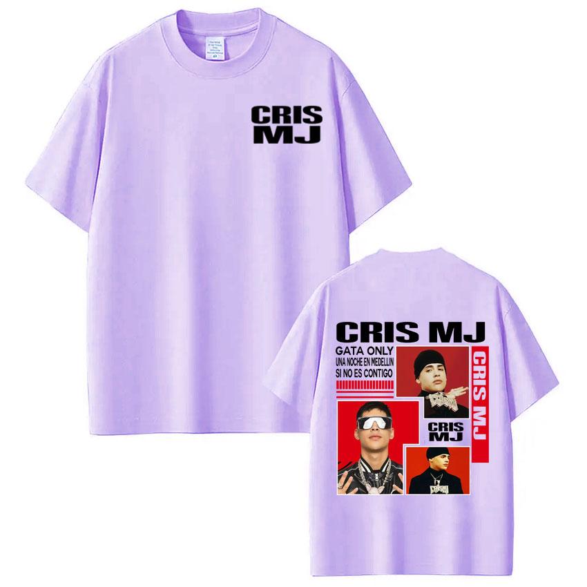 Rapper Cris Mj Tour 2026 Print Tshirts Men Women Clothes Loose Tshirts Shortsleeved Cotton Gothic Punk Oversized Tshirts