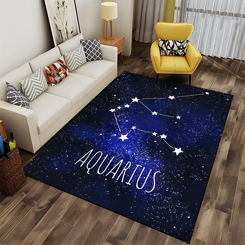 Aquarius Constellation Carpet Suitable As a Non-slip Mat for the Living Room or Bedroom Sofa