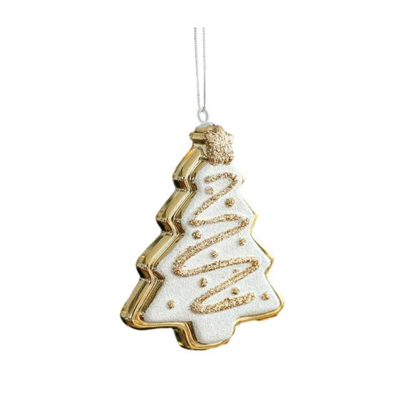 Christmas Hanging Decoration Glittery Angel Santa Claus Ornament Lightweight Xmas Decoration with Hanging Loop for Christmas Tree Door Mantel Decor