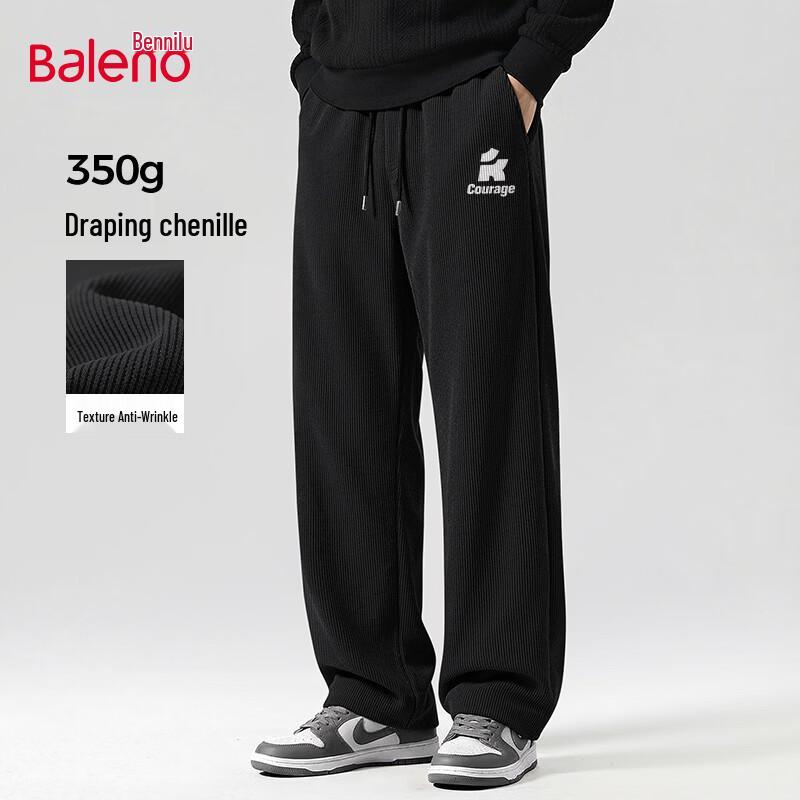 Baleno Men s Heavyweight Draped Straight-Leg Casual Pants 3XL