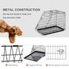 Trapeze Collapsible Dog Pet Travel Box Cage Removable Tray 93 X 58 X 65cm
