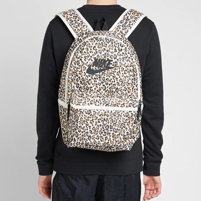 Nike Polyester Backpack Unisex Leopard Print Casual