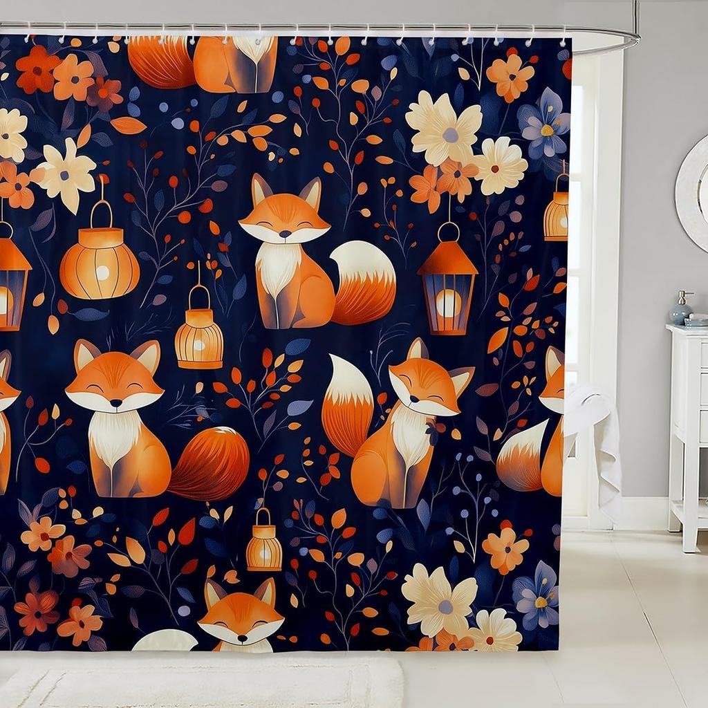 Cat Fabric Shower Curtain for Girls Kids Teen,Colorful Cartoon Animals Bathroom Shower Curtain Sets Cute Pet Shower Curtain